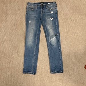 Blue denim jeans. Banana Republic jeans. Girlfriend Jean style, size 26 or 2